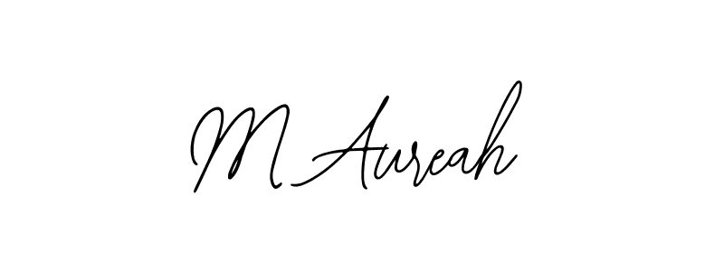 if you are searching for the best signature style for your name M Aureah. so please give up your signature search. here we have designed multiple signature styles  using Bearetta-2O07w. M Aureah signature style 12 images and pictures png