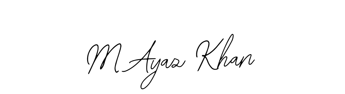 Use a signature maker to create a handwritten signature online. With this signature software, you can design (Bearetta-2O07w) your own signature for name M Ayaz Khan. M Ayaz Khan signature style 12 images and pictures png