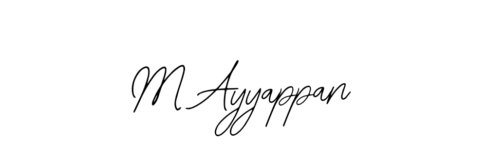 Make a beautiful signature design for name M Ayyappan. With this signature (Bearetta-2O07w) style, you can create a handwritten signature for free. M Ayyappan signature style 12 images and pictures png