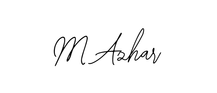 The best way (Bearetta-2O07w) to make a short signature is to pick only two or three words in your name. The name M Azhar include a total of six letters. For converting this name. M Azhar signature style 12 images and pictures png