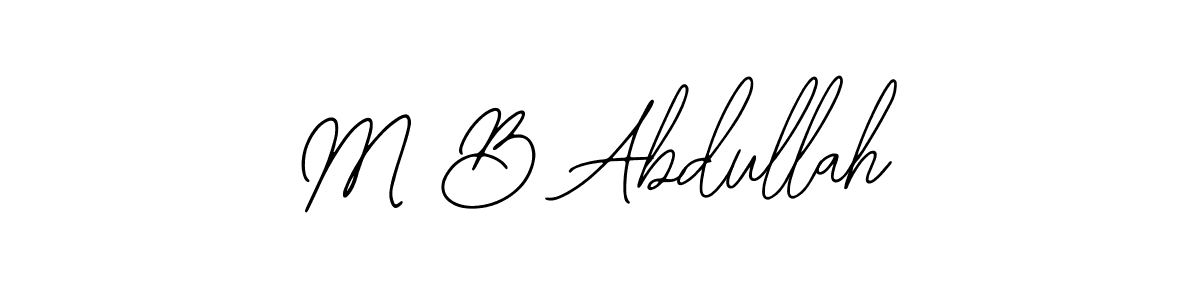 Also we have M B Abdullah name is the best signature style. Create professional handwritten signature collection using Bearetta-2O07w autograph style. M B Abdullah signature style 12 images and pictures png