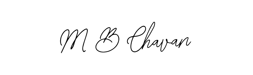 Design your own signature with our free online signature maker. With this signature software, you can create a handwritten (Bearetta-2O07w) signature for name M B Chavan. M B Chavan signature style 12 images and pictures png