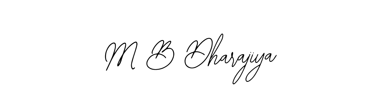 You should practise on your own different ways (Bearetta-2O07w) to write your name (M B Dharajiya) in signature. don't let someone else do it for you. M B Dharajiya signature style 12 images and pictures png