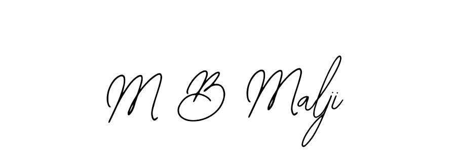 M B Malji stylish signature style. Best Handwritten Sign (Bearetta-2O07w) for my name. Handwritten Signature Collection Ideas for my name M B Malji. M B Malji signature style 12 images and pictures png