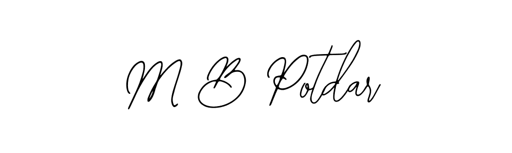 Create a beautiful signature design for name M B Potdar. With this signature (Bearetta-2O07w) fonts, you can make a handwritten signature for free. M B Potdar signature style 12 images and pictures png