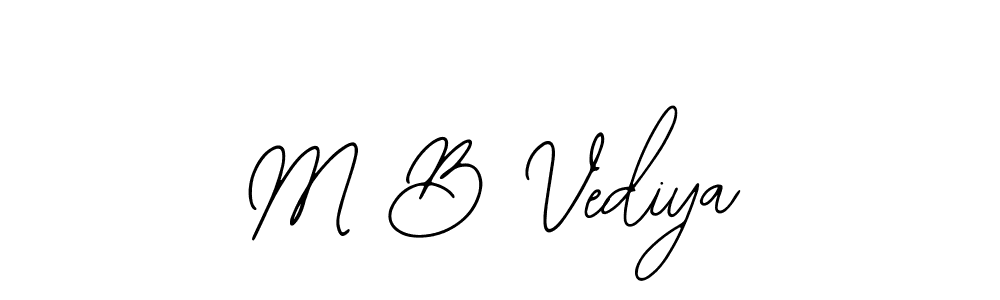 You can use this online signature creator to create a handwritten signature for the name M B Vediya. This is the best online autograph maker. M B Vediya signature style 12 images and pictures png