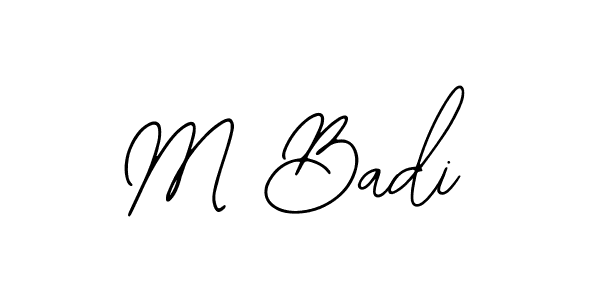 Create a beautiful signature design for name M Badi. With this signature (Bearetta-2O07w) fonts, you can make a handwritten signature for free. M Badi signature style 12 images and pictures png