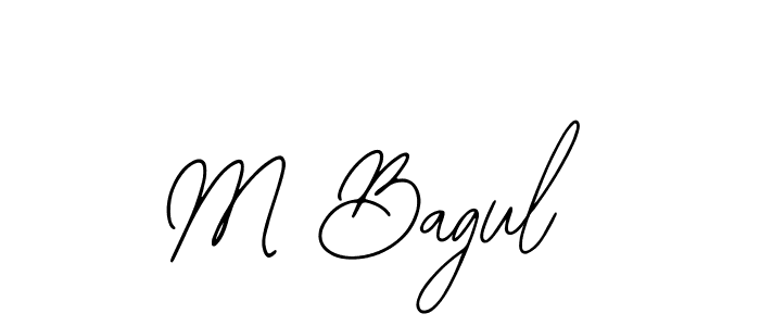 Use a signature maker to create a handwritten signature online. With this signature software, you can design (Bearetta-2O07w) your own signature for name M Bagul. M Bagul signature style 12 images and pictures png