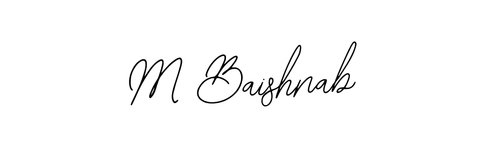 Bearetta-2O07w is a professional signature style that is perfect for those who want to add a touch of class to their signature. It is also a great choice for those who want to make their signature more unique. Get M Baishnab name to fancy signature for free. M Baishnab signature style 12 images and pictures png