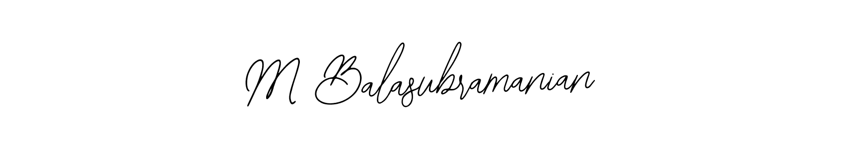 Design your own signature with our free online signature maker. With this signature software, you can create a handwritten (Bearetta-2O07w) signature for name M Balasubramanian. M Balasubramanian signature style 12 images and pictures png
