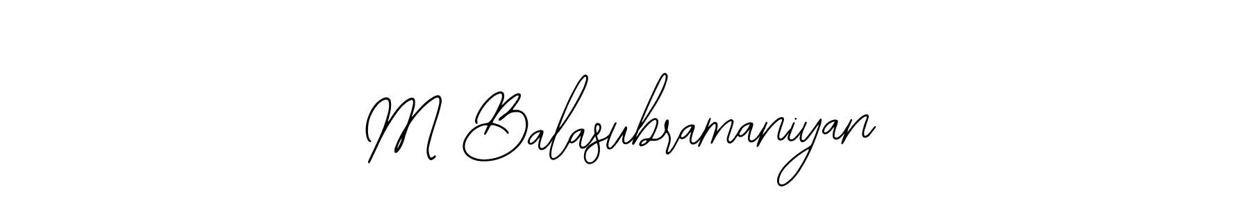 The best way (Bearetta-2O07w) to make a short signature is to pick only two or three words in your name. The name M Balasubramaniyan include a total of six letters. For converting this name. M Balasubramaniyan signature style 12 images and pictures png