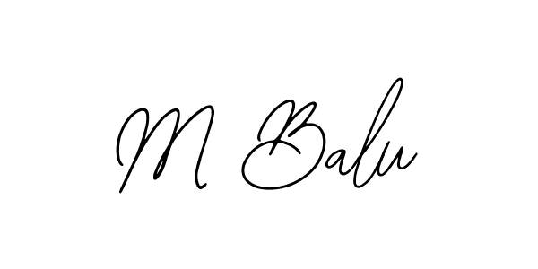Bearetta-2O07w is a professional signature style that is perfect for those who want to add a touch of class to their signature. It is also a great choice for those who want to make their signature more unique. Get M Balu name to fancy signature for free. M Balu signature style 12 images and pictures png