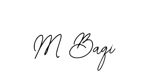 The best way (Bearetta-2O07w) to make a short signature is to pick only two or three words in your name. The name M Baqi include a total of six letters. For converting this name. M Baqi signature style 12 images and pictures png