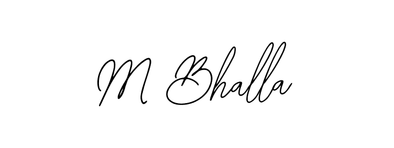 M Bhalla stylish signature style. Best Handwritten Sign (Bearetta-2O07w) for my name. Handwritten Signature Collection Ideas for my name M Bhalla. M Bhalla signature style 12 images and pictures png