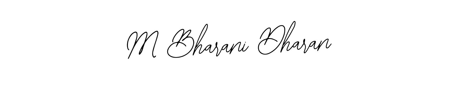 if you are searching for the best signature style for your name M Bharani Dharan. so please give up your signature search. here we have designed multiple signature styles  using Bearetta-2O07w. M Bharani Dharan signature style 12 images and pictures png
