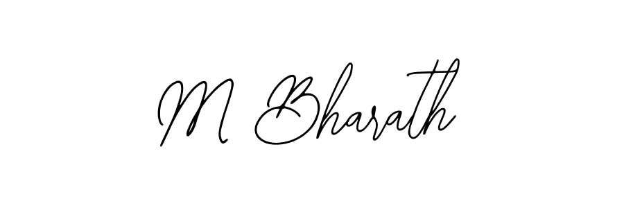 Create a beautiful signature design for name M Bharath. With this signature (Bearetta-2O07w) fonts, you can make a handwritten signature for free. M Bharath signature style 12 images and pictures png