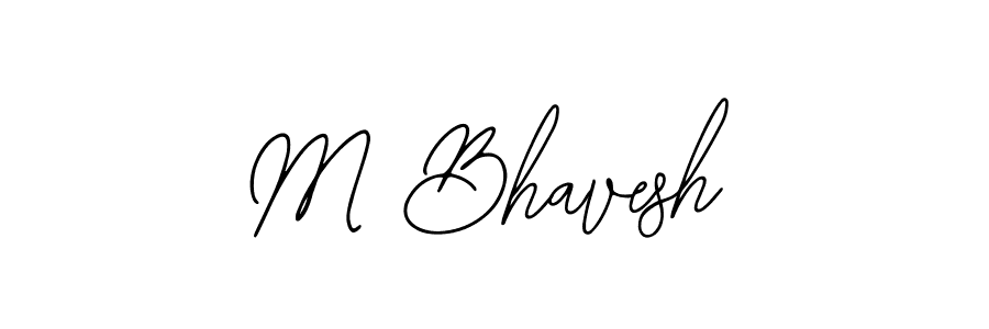 How to make M Bhavesh name signature. Use Bearetta-2O07w style for creating short signs online. This is the latest handwritten sign. M Bhavesh signature style 12 images and pictures png