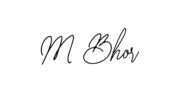 The best way (Bearetta-2O07w) to make a short signature is to pick only two or three words in your name. The name M Bhor include a total of six letters. For converting this name. M Bhor signature style 12 images and pictures png