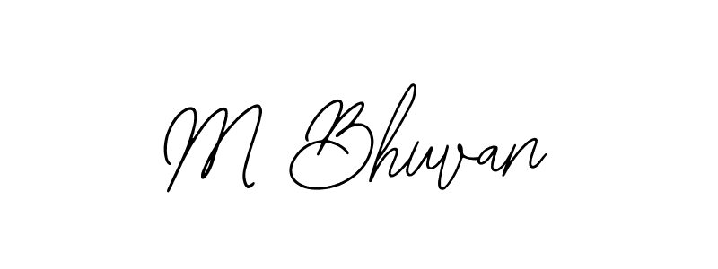 The best way (Bearetta-2O07w) to make a short signature is to pick only two or three words in your name. The name M Bhuvan include a total of six letters. For converting this name. M Bhuvan signature style 12 images and pictures png