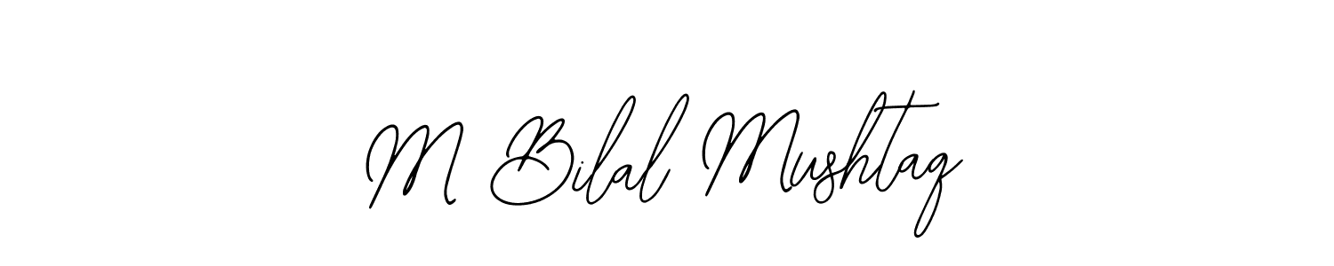 How to make M Bilal Mushtaq name signature. Use Bearetta-2O07w style for creating short signs online. This is the latest handwritten sign. M Bilal Mushtaq signature style 12 images and pictures png