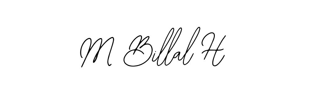 How to make M Billal H name signature. Use Bearetta-2O07w style for creating short signs online. This is the latest handwritten sign. M Billal H signature style 12 images and pictures png