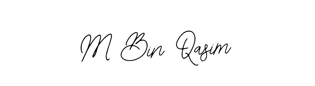 You should practise on your own different ways (Bearetta-2O07w) to write your name (M Bin Qasim) in signature. don't let someone else do it for you. M Bin Qasim signature style 12 images and pictures png