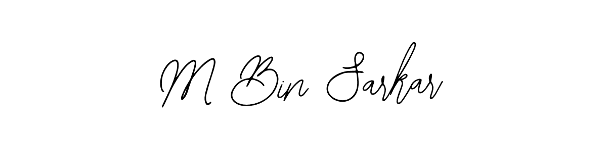 The best way (Bearetta-2O07w) to make a short signature is to pick only two or three words in your name. The name M Bin Sarkar include a total of six letters. For converting this name. M Bin Sarkar signature style 12 images and pictures png