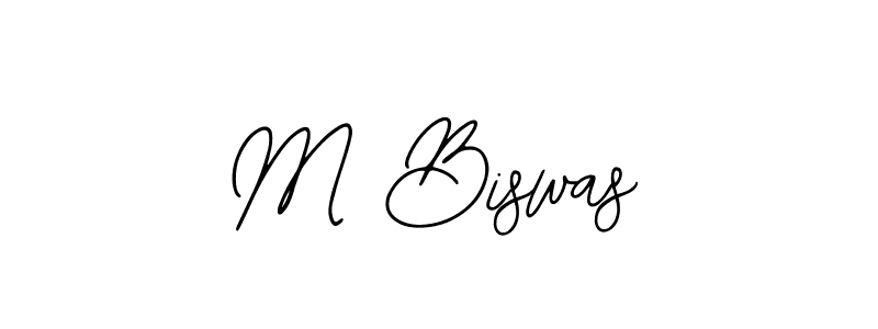 Design your own signature with our free online signature maker. With this signature software, you can create a handwritten (Bearetta-2O07w) signature for name M Biswas. M Biswas signature style 12 images and pictures png