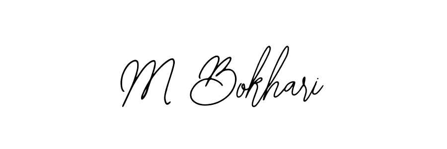 Design your own signature with our free online signature maker. With this signature software, you can create a handwritten (Bearetta-2O07w) signature for name M Bokhari. M Bokhari signature style 12 images and pictures png