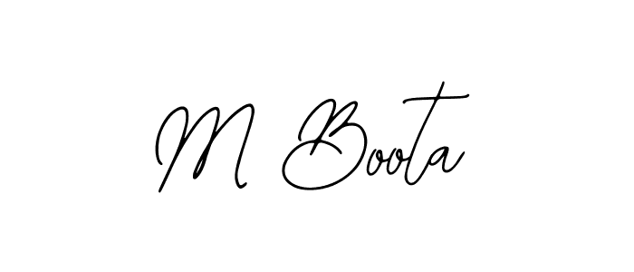 Use a signature maker to create a handwritten signature online. With this signature software, you can design (Bearetta-2O07w) your own signature for name M Boota. M Boota signature style 12 images and pictures png