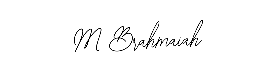The best way (Bearetta-2O07w) to make a short signature is to pick only two or three words in your name. The name M Brahmaiah include a total of six letters. For converting this name. M Brahmaiah signature style 12 images and pictures png