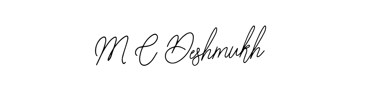 Bearetta-2O07w is a professional signature style that is perfect for those who want to add a touch of class to their signature. It is also a great choice for those who want to make their signature more unique. Get M C Deshmukh name to fancy signature for free. M C Deshmukh signature style 12 images and pictures png