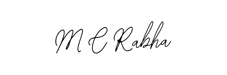 How to make M C Rabha signature? Bearetta-2O07w is a professional autograph style. Create handwritten signature for M C Rabha name. M C Rabha signature style 12 images and pictures png