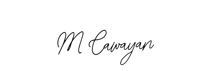 if you are searching for the best signature style for your name M Cawayan. so please give up your signature search. here we have designed multiple signature styles  using Bearetta-2O07w. M Cawayan signature style 12 images and pictures png