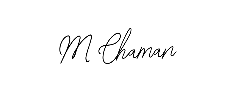 Use a signature maker to create a handwritten signature online. With this signature software, you can design (Bearetta-2O07w) your own signature for name M Chaman. M Chaman signature style 12 images and pictures png