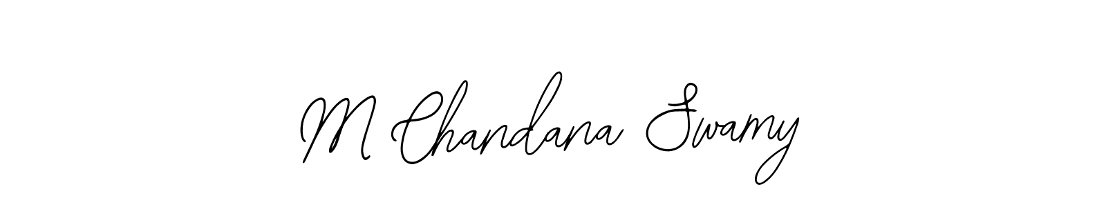 Create a beautiful signature design for name M Chandana Swamy. With this signature (Bearetta-2O07w) fonts, you can make a handwritten signature for free. M Chandana Swamy signature style 12 images and pictures png