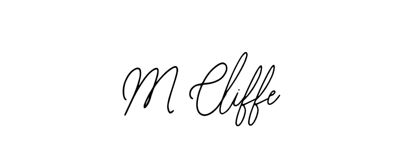 You should practise on your own different ways (Bearetta-2O07w) to write your name (M Cliffe) in signature. don't let someone else do it for you. M Cliffe signature style 12 images and pictures png