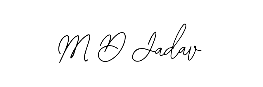 Use a signature maker to create a handwritten signature online. With this signature software, you can design (Bearetta-2O07w) your own signature for name M D Jadav. M D Jadav signature style 12 images and pictures png