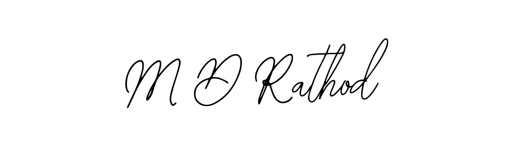 You should practise on your own different ways (Bearetta-2O07w) to write your name (M D Rathod) in signature. don't let someone else do it for you. M D Rathod signature style 12 images and pictures png