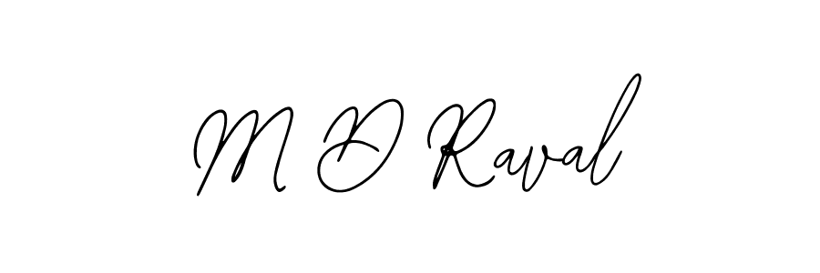 The best way (Bearetta-2O07w) to make a short signature is to pick only two or three words in your name. The name M D Raval include a total of six letters. For converting this name. M D Raval signature style 12 images and pictures png