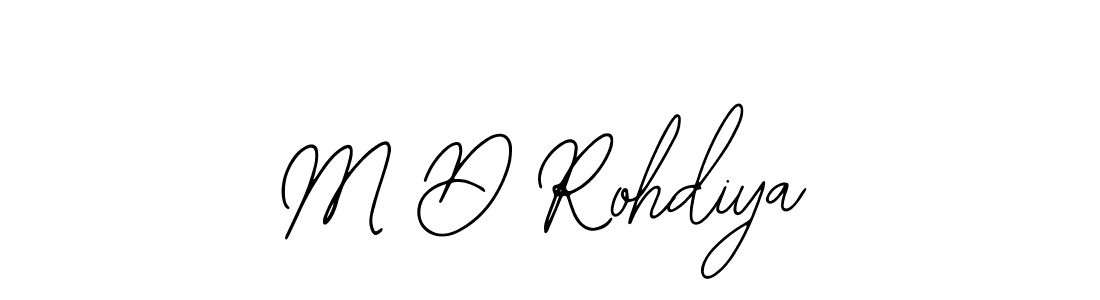 if you are searching for the best signature style for your name M D Rohdiya. so please give up your signature search. here we have designed multiple signature styles  using Bearetta-2O07w. M D Rohdiya signature style 12 images and pictures png