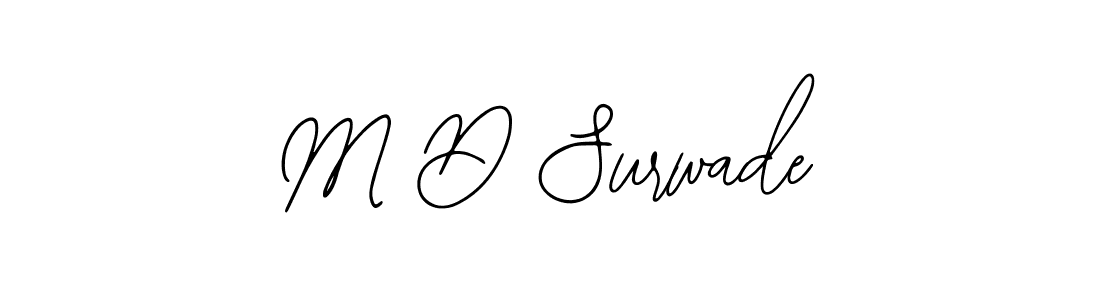 How to make M D Surwade signature? Bearetta-2O07w is a professional autograph style. Create handwritten signature for M D Surwade name. M D Surwade signature style 12 images and pictures png