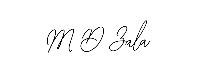 How to make M D Zala signature? Bearetta-2O07w is a professional autograph style. Create handwritten signature for M D Zala name. M D Zala signature style 12 images and pictures png