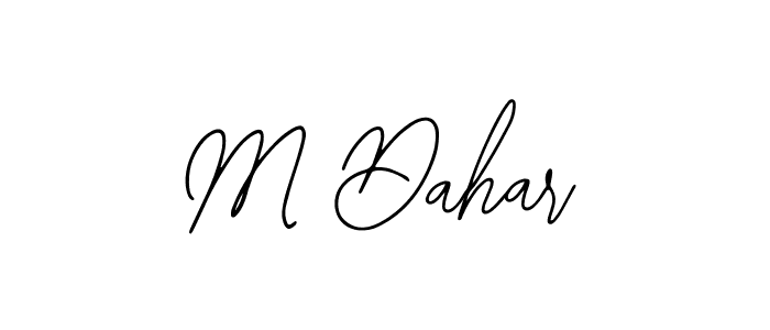 You should practise on your own different ways (Bearetta-2O07w) to write your name (M Dahar) in signature. don't let someone else do it for you. M Dahar signature style 12 images and pictures png