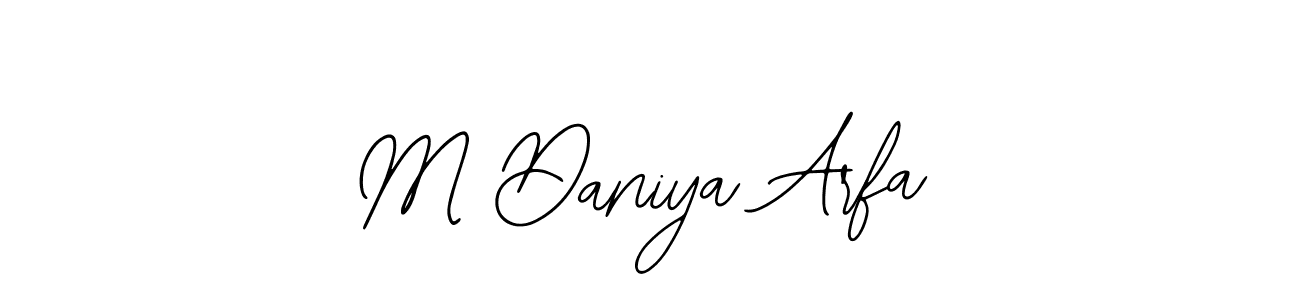 if you are searching for the best signature style for your name M Daniya Arfa. so please give up your signature search. here we have designed multiple signature styles  using Bearetta-2O07w. M Daniya Arfa signature style 12 images and pictures png