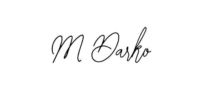 You should practise on your own different ways (Bearetta-2O07w) to write your name (M Darko) in signature. don't let someone else do it for you. M Darko signature style 12 images and pictures png