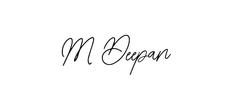 Also we have M Deepan name is the best signature style. Create professional handwritten signature collection using Bearetta-2O07w autograph style. M Deepan signature style 12 images and pictures png