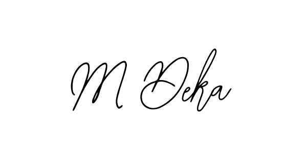 Create a beautiful signature design for name M Deka. With this signature (Bearetta-2O07w) fonts, you can make a handwritten signature for free. M Deka signature style 12 images and pictures png