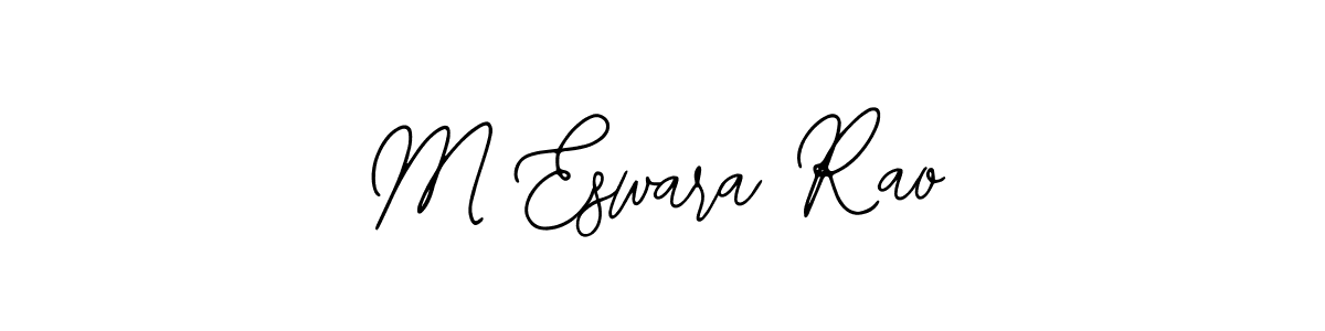 The best way (Bearetta-2O07w) to make a short signature is to pick only two or three words in your name. The name M Eswara Rao include a total of six letters. For converting this name. M Eswara Rao signature style 12 images and pictures png