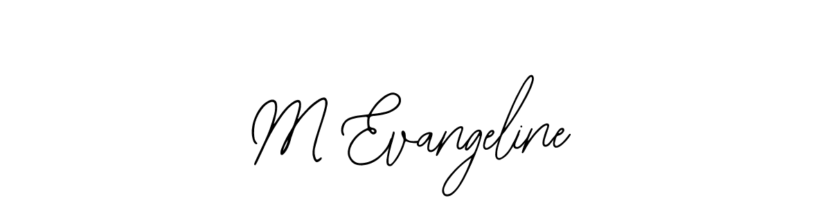 It looks lik you need a new signature style for name M Evangeline. Design unique handwritten (Bearetta-2O07w) signature with our free signature maker in just a few clicks. M Evangeline signature style 12 images and pictures png